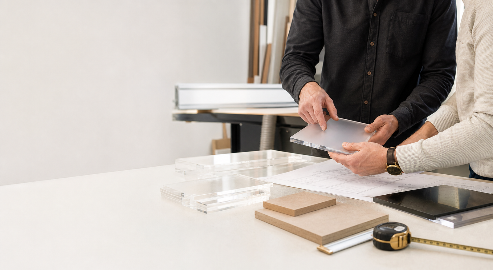 Discussing acrylic, Perspex and MDF sheet requirements