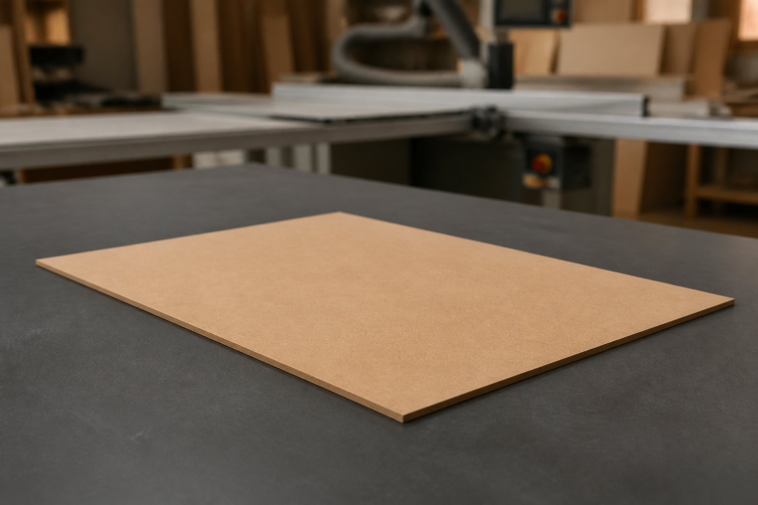 2mm MDF sheet with a clean beam-saw-cut edge